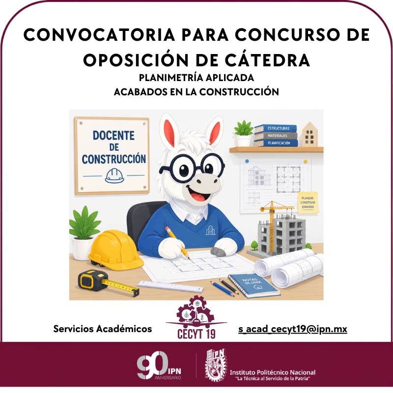 CONVOCATORIA PARA CONCURSO DE OPOSICIÓN DE CÁTEDRA